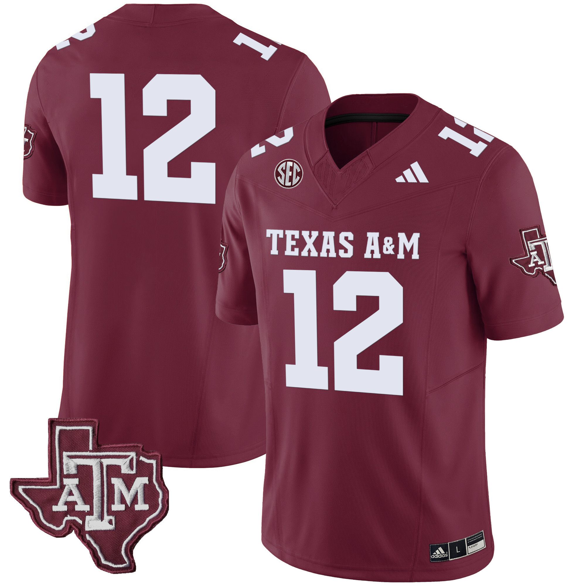 Men Texas A&M Aggies #12 No Name Red 2024 Vapor Limited NCAA Jersey style 1->women nfl jersey->Women Jersey